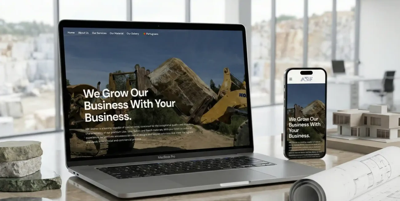 Recentemente, ajudámos a @abfstones , líder em pedra natural, a melhorar a sua presença digital.